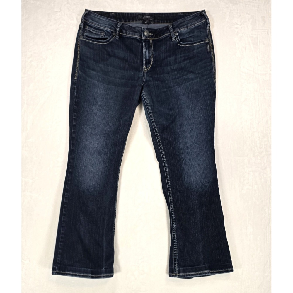 Silver Jeans Co Aiko Bootcut Dark Wash Denim Jeans W31 L31 Size 18 W9528SAF495